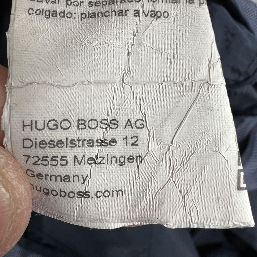 Hugo Boss Crigan Pants Mens 34 Blue Slim Wool Blend Dress Trousers Actual35x29 - Picture 9 of 16